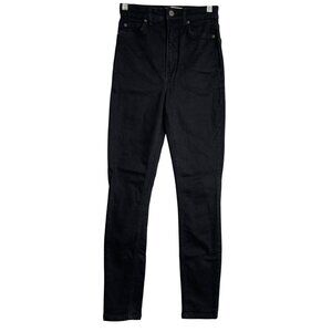 Reformation‎ High Rise Straight Leg Jeans Womens 24 Black Stretch